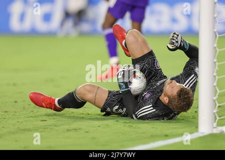 Orlando, FL: Le gardien de but d'Orlando City Mason Stajduhar (31) vient avec une grosse sauvegarde à la fin du jeu pendant la ronde de 32 du Lamar Hu Banque D'Images