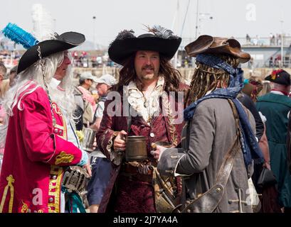 Three Pirate, Brixham Pirate Festival 2022, Devon, Royaume-Uni Banque D'Images