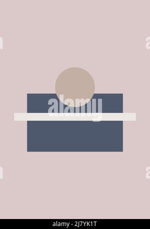 Design minimaliste tendance. Modèle pour logo, prospectus, présentation, carte-cadeau, positionnement mural, page d'arrivée, couverture de livre, bannière, social me Illustration de Vecteur