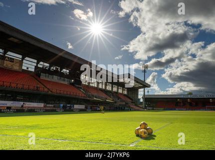 Tannadice Park, Dundee, Écosse: 11th mai 2022 ; Scottish Premiership football, Dundee United versus Celtic: Vue générale du Tannadice Park avec balles de jeu Banque D'Images