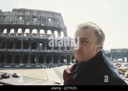 Federico Fellini, Directeur du film italien Banque D'Images