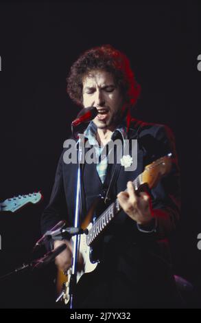 Bob Dylan à Seattle, 1974 Banque D'Images