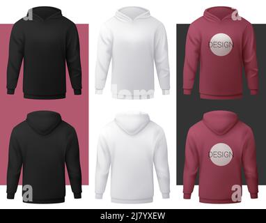 Pull à capuche vectoriel en maille à dégradé. Illustration modifiable Illustration de Vecteur