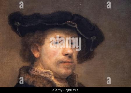 Tableau intitulé « Portrait de l'artiste néerlandais à l'âge de 34 ans » par l'artiste néerlandais Rembrandt daté de 1640 Banque D'Images