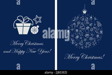 Affiche promotionnelle Joyeux Noël et bonne année Illustration de Vecteur