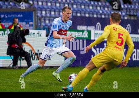 Haderslev, Danemark. 11th mai 2022. Rasmus Vinderslev (24) de Soenderjyske vu pendant le match Superliga de 3F entre Soenderjyske et le FC Nordsjaelland au parc Sydbank à Haderslev. (Crédit photo : Gonzales photo/Alamy Live News Banque D'Images