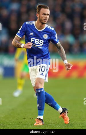 LEICESTER, ROYAUME-UNI. 11th MAI James Maddison de Leicester City photographié lors du match de la Premier League entre Leicester City et Norwich City au King Power Stadium, Leicester, le mercredi 11th mai 2022. (Crédit : Kieran Riley | INFORMATIONS MI) crédit : INFORMATIONS MI et sport /Actualités Alay Live Banque D'Images