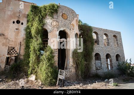 Abandonné le palais Abdullah al-Suleiman, Taïf, Arabie Saoudite Banque D'Images