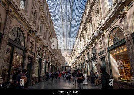 Galeries Royales Saint-Hubert à Bruxelles, Belgique, Europe Banque D'Images