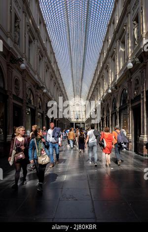Galeries Royales Saint-Hubert à Bruxelles, Belgique, Europe Banque D'Images