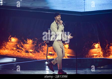 Turin, Italie. 11th mai 2022. Stefan (Hope) pendant le Concours Eurvision Song 2022, deuxième demi-finale - Rorhearsal de la robe le 11 mai 2022 à Pala Olimpico à Turin, Italie. Photo Nderim Kaceli crédit: Agence de photo indépendante/Alamy Live News Banque D'Images