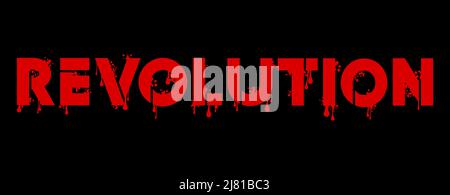 Révolution. Balise Graffiti. Décoration moderne abstraite d'art de rue réalisée dans le style de peinture urbain. Illustration de Vecteur