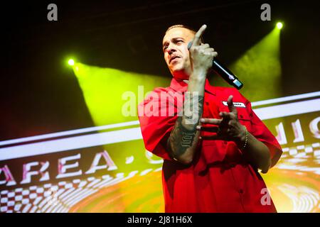 Concert du duo italien de hip-hop Sottotono, Milan, Italie Banque D'Images