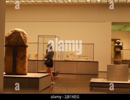 L'intérieur du Louvre, île Saadiyat, Abu Dhabi, Émirats arabes Unis Banque D'Images