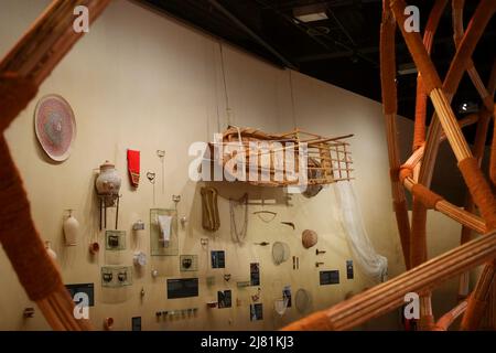 Exposition dans la Maison des artisans, Qasr al Hosn, Abu Dhabi, Émirats arabes Unis Banque D'Images