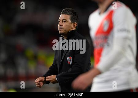 Buenos Aires, Argentine. 11th mai 2022. Marcelo Gallardo, gérant de River plate, vu lors du match Copa de la Liga de 2022 entre River plate et Tigre à l'Estadio Mas Monumental. Score final; River plate 1:2 Tigre. Crédit : SOPA Images Limited/Alamy Live News Banque D'Images