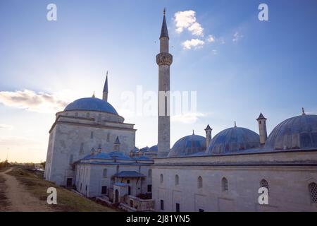 Mosquée et complexe Bayezid II à Edirne Turquie. Photo d'arrière-plan de l'architecture ottomane ou islamique. Banque D'Images