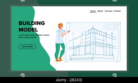 Modèle de construction Ingénieur de développement vecteur Homme Illustration de Vecteur