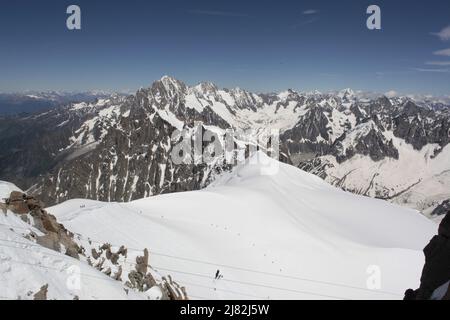 Point de vue depuis l'aiguille du midi, Savoie Mont-blanc Banque D'Images