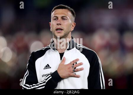 Federico Bernardeschi de Juventus FC regarde pendant le match final de Coppa Italia entre Juventus FC et FC Internazionale au Stadio Olimpico le 11 mai 2022 à Rome, Italie. Banque D'Images