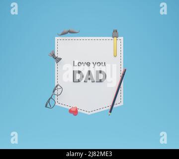 Happy Father's Day Greeting card Banque D'Images
