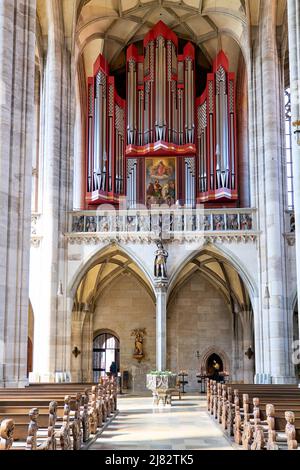 Allemagne Bavière route romantique. Dinkelsbuhl. Cathédrale Saint George Banque D'Images