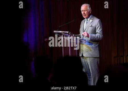 Le Prince de Galles prononce un discours au Trinity College de l'Université d'Oxford. Date de la photo: Jeudi 12 mai 2022. Banque D'Images