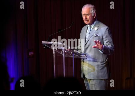 Le Prince de Galles prononce un discours au Trinity College de l'Université d'Oxford. Date de la photo: Jeudi 12 mai 2022. Banque D'Images