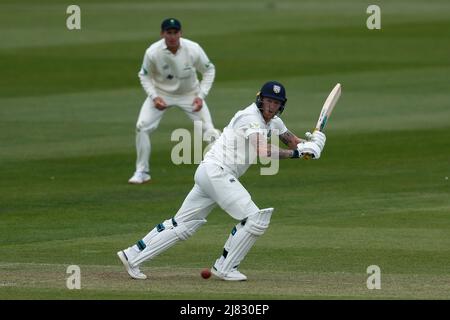 CHESTER LE STREET, ROYAUME-UNI. MAI 12th Ben Stokes de Durham chauves-souris pendant le LV= County Championship Match entre Durham County Cricket Club et Glamorgan County Cricket Club à Emirates Riverside, Chester le Street, le jeudi 12th mai 2022. (Crédit : will Matthews | MI News) crédit : MI News & Sport /Alay Live News Banque D'Images