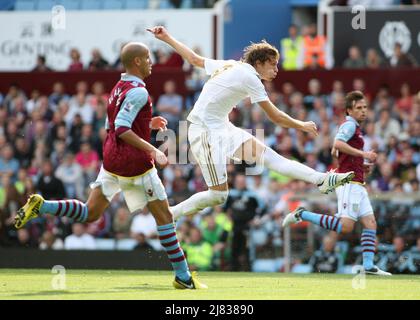 8th septembre 2012 - Premiership football - Aston Villa vs Swansea City. Photographe: Paul Roberts / Pathos. Banque D'Images