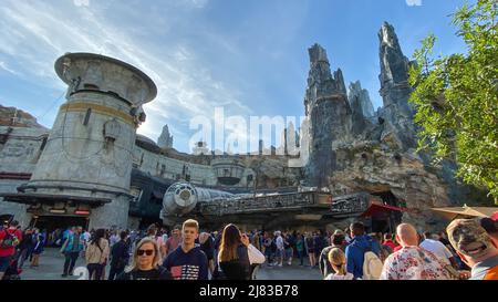 Orlando, FL USA-27 novembre 2019: Le Millenium falcon Ride Smugglers Run dans Hollywood Studios à Orlando, Floride. Banque D'Images