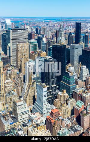 Manhattan Skyline avec met Life Building, New York City, États-Unis Banque D'Images