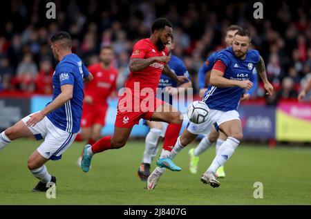 Ashley Hemmings de Kidderminster Harriers en action pendant le match nord de la Ligue nationale au stade Aggborough, Kidderminster. Date de la photo: Jeudi 12 mai 2021. Banque D'Images