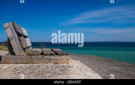 Pittoresque mer Baltique depuis le sommet de Dragor fort Denmark par une journée ensoleillée Banque D'Images