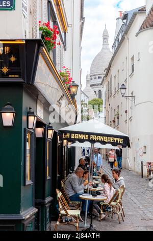 Restaurant la bonne Franquette et Cabaret à Montmartre, Paris, France Banque D'Images