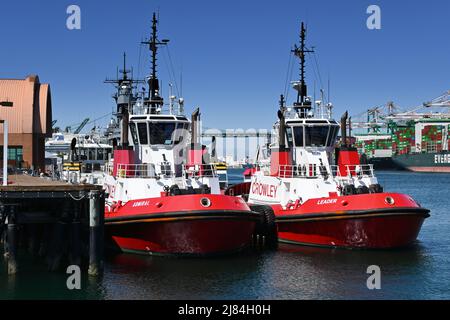 SAN PEDRO, CALIFORNIE - 11 MAI 2022 : caserne de pompiers 112 dans le port de Los Angeles. Banque D'Images