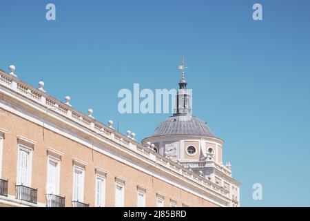Palais royal d'Aranjuez Espagne dômes. Banque D'Images