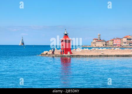 Piran, Istrie, littoral, Slovénie, Europe Banque D'Images