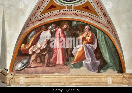 Scène della Passione di Gesù - affresco - Alessandro,Cherubino e Giovanni Alberti - 1588 - Sansepolcro (AR), Italia,Oratorio della Misericordia Banque D'Images