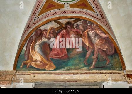 Scène della Passione di Gesù - affresco - Alessandro,Cherubino e Giovanni Alberti - 1588 - Sansepolcro (AR), Italia,Oratorio della Misericordia Banque D'Images