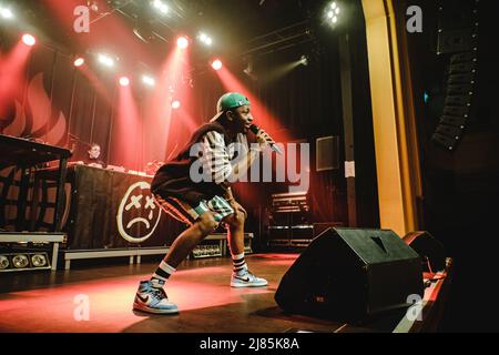 Berne, Suisse. 12th mai 2022. Le rappeur germano-camerounais Bovann joue un concert à Bierhübeli à Berne. (Photo : Tilman Jentzsch). Credit: Gonzales photo/Alamy Live News Banque D'Images