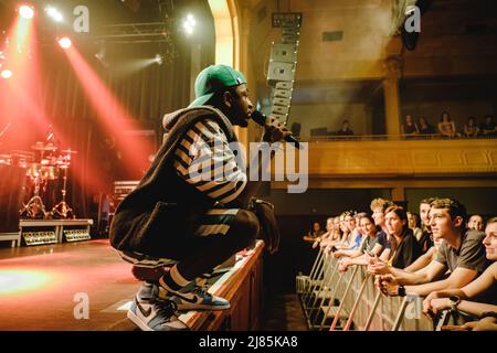 Berne, Suisse. 12th mai 2022. Le rappeur germano-camerounais Bovann joue un concert à Bierhübeli à Berne. (Photo : Tilman Jentzsch). Credit: Gonzales photo/Alamy Live News Banque D'Images