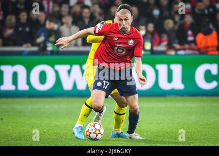 Burak YILMAZ de Lille pendant la Ligue des champions de l'UEFA, Round de 16, match de football à 2nd jambes entre le LOSC Lille et Chelsea le 16 mars 2022 au stade Pierre Mauroy à Villeneuve-d'Ascq, France - photo Matthieu Mirville / DPPI Banque D'Images