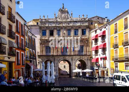 Espagne, Cuenca, Bâtiment municipal, 28 juillet 2015, L'un des plus beaux sites d'Espagne Banque D'Images