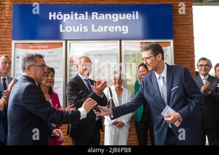 Inauguration du Teleo, le nouveau téléphérique urbain de Toulouse Metropole, le plus long de France. Toulouse, France, le 13 mai 2022. Photo de Patricia Huchot-Boissier/ABACAPRESS.COM Banque D'Images