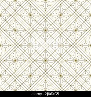 Un modèle sans couture basé sur des éléments de l'artisanat japonais traditionnel Kumiko zaiku. Illustration de Vecteur