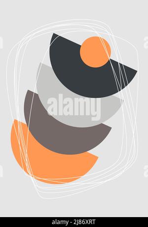 Design minimaliste tendance. Modèle pour logo, prospectus, présentation, carte-cadeau. Illustration de Vecteur