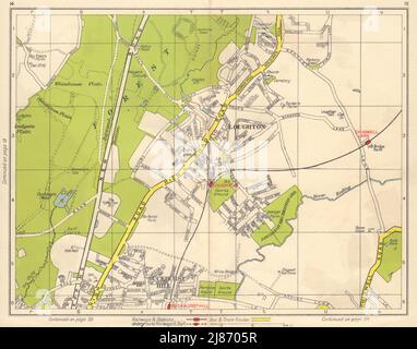 LONDRES NORD-EST. Loughton Epping Forest Buckhurst Hill Debden Chigwell 1948 ancienne carte Banque D'Images