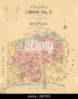 Charles Goad régime clé d'assurance vol. II Legal London Holborn Smithfield 1926 carte Banque D'Images