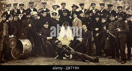 WWI - les prisonniers de guerre britanniques au camp de prisonniers de guerre allemand de Cottbus Banque D'Images